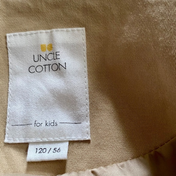 Child's Khaki Trench Coat, Jacket. Uncle Cotton, S. 6-7, Like New - Picture 13 of 14